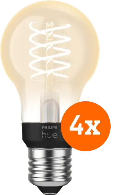 Philips Hue Filamentlampe White Standard E27 - 2023 - 4er-Pack
