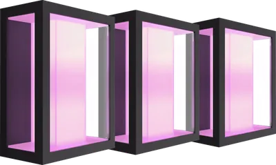 Philips Hue Impress Wandleuchte White & Color Schwarz Breit 3er-Pack