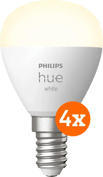 Philips Hue Kugellampe White E14 4er-Pack