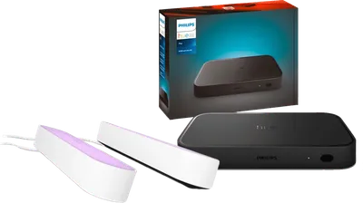 Philips Hue Play Lightbar White & Color Weiß Doppelpack + HDMI Sync Box 8K
