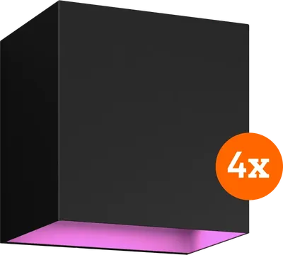 Philips Hue Resonate Downward White & Color - Schwarz 4er-Pack