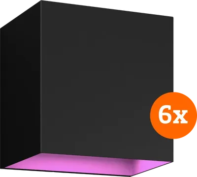 Philips Hue Resonate Downward White & Color - Schwarz 6er-Pack