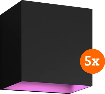 Philips Hue Resonate Downward White & Color - Schwarz 5er-Pack