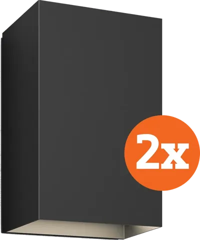 Philips Hue Resonate Wandleuchte White & Color - Schwarz Doppelpack