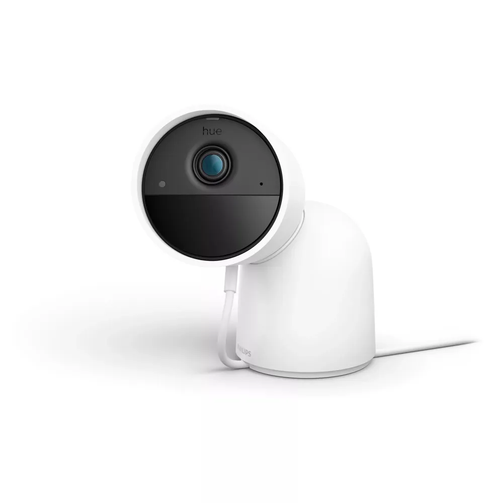 Philips Hue Secure kabelgebundene Kamera mit Standfuß - Weiß