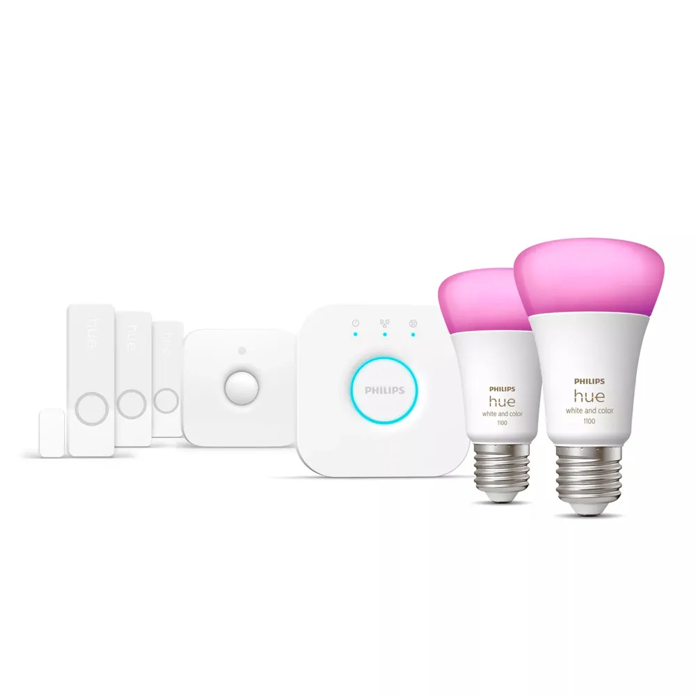 Philips Hue Secure Sensoren Starter-Set inkl. Hue Bridge - Weiß