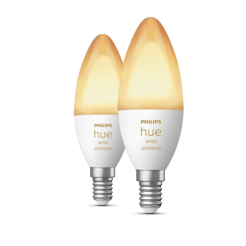 Philips Hue White Ambiance E14 Doppelpack - Weiß