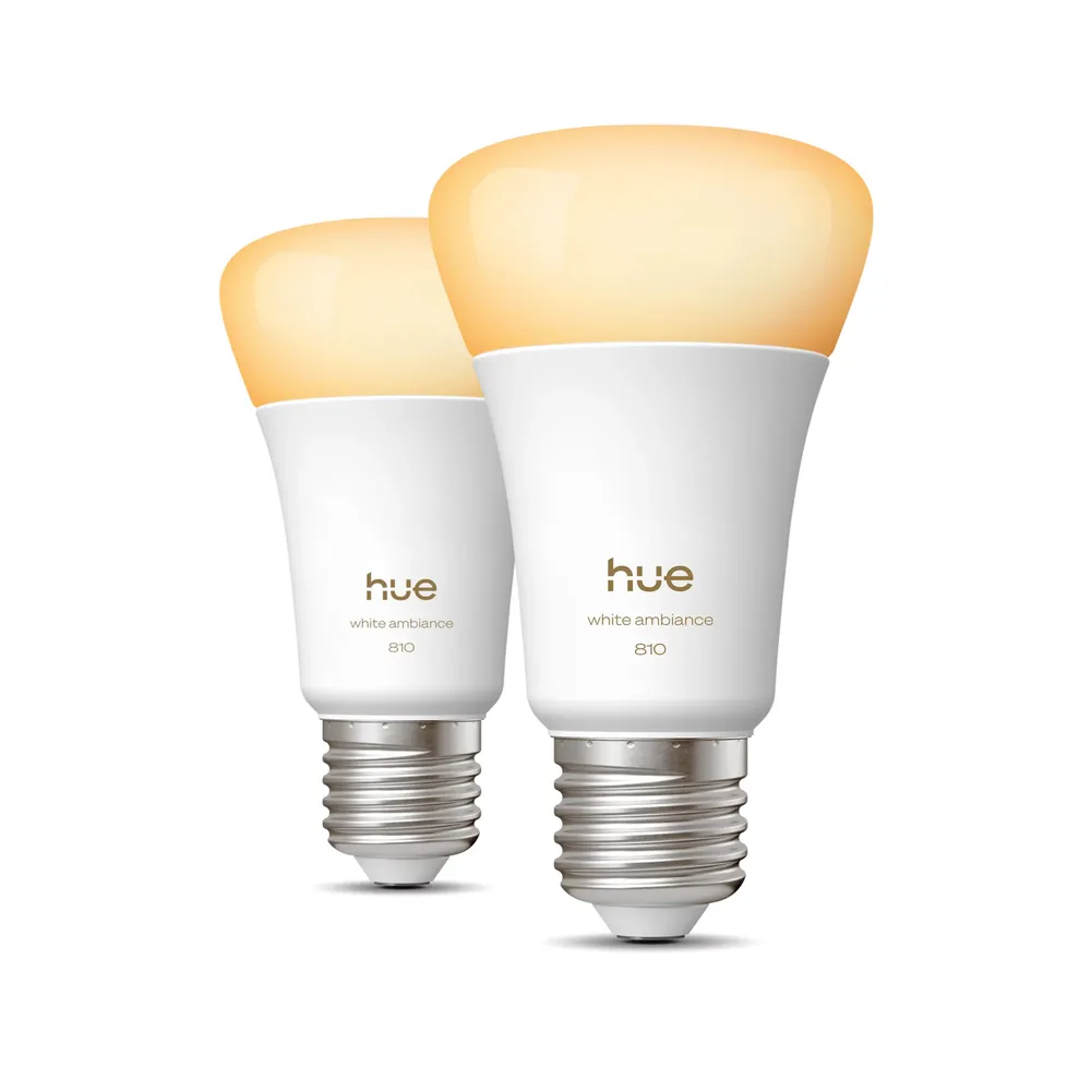 Philips Hue White Ambiance E27 60W LED Lampe - 2er-Set - Weiß