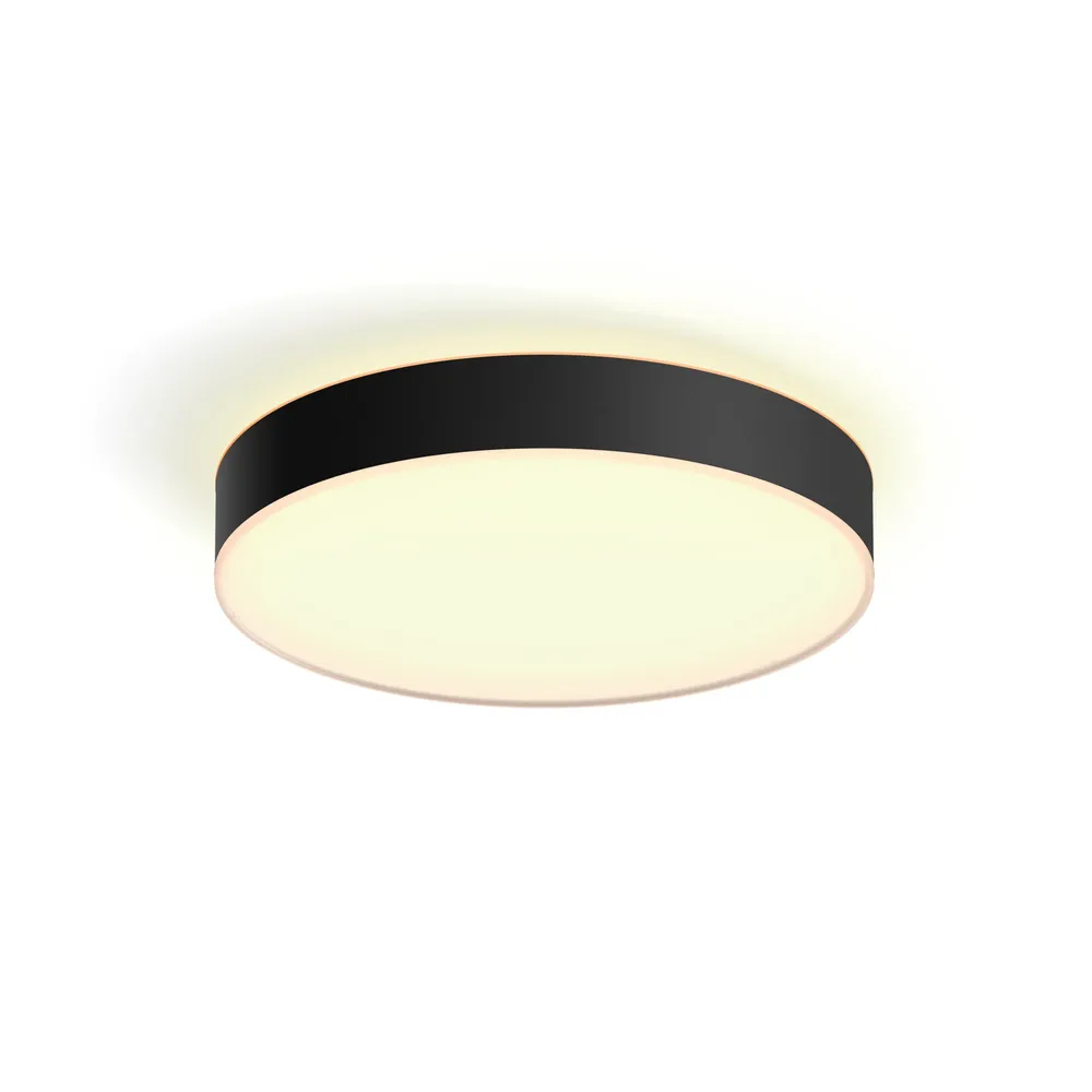 Philips Hue White Ambiance Enrave Deckenleuchte L 3300lm + Dimmschalter - Schwarz