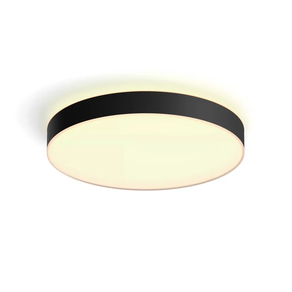 Philips Hue White Ambiance Enrave Deckenleuchte XL 4750lm + Dimmschalter - Schwarz
