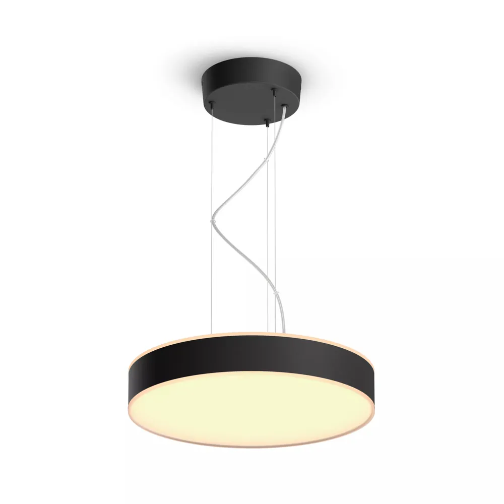 Philips Hue White Ambiance Enrave Pendelleuchte 4300lm + Dimmschalter - Schwarz