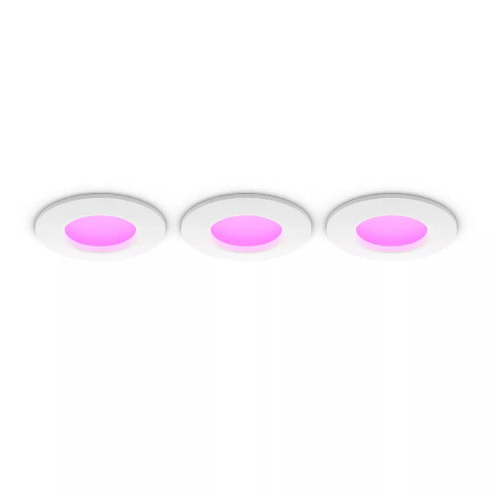 Philips Hue White & Colour Ambiance Deckenleuchte S - 1000lm, rund, 90mm - 3er-Set - Weiß