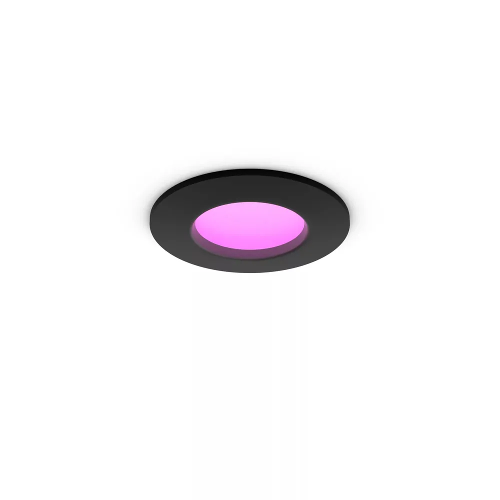Philips Hue White & Colour Ambiance Deckenleuchte S - 1000lm, rund, 90mm - Schwarz