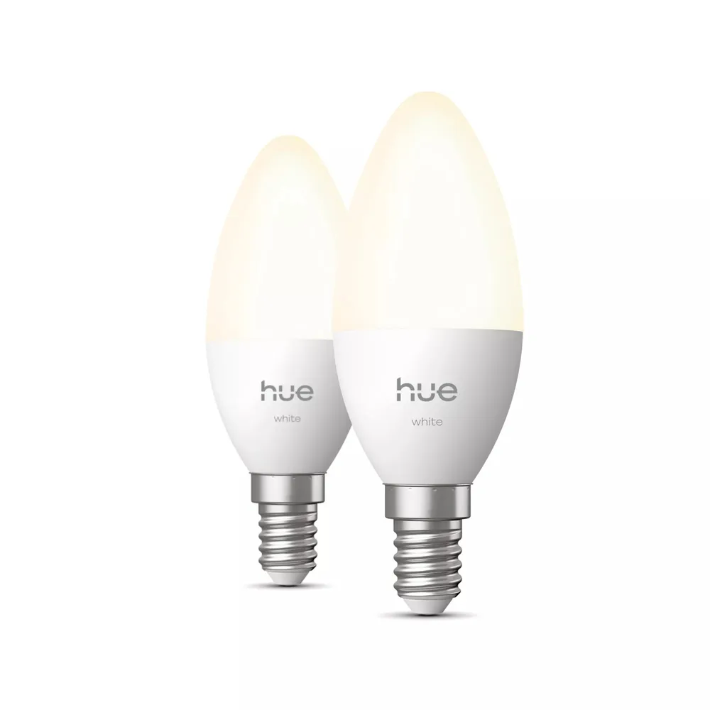 Philips Hue White Kerzenlampe  E14 - 470lm - 2er-Set - Weiß