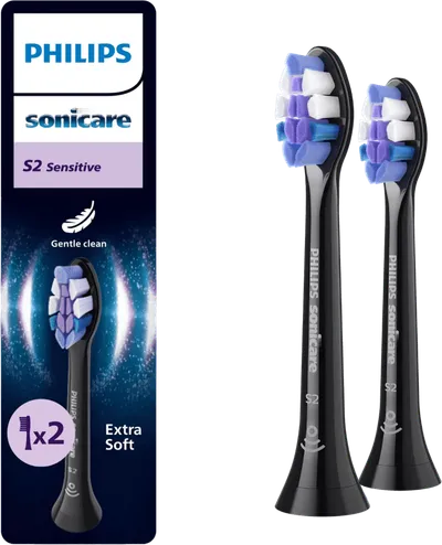 Philips Sonicare Optimal Sensitive HX6052/88 Schwarz (2 Stück)