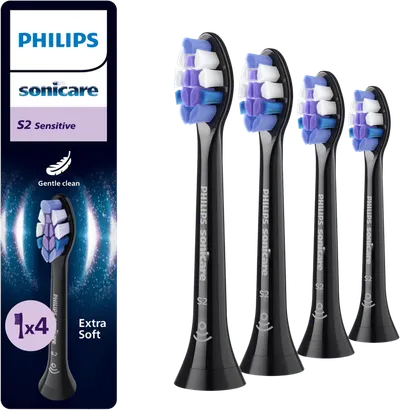 Philips Sonicare Optimal Sensitive HX6054/88 Schwarz (4 Stück)