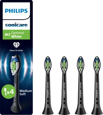 Philips Sonicare Optimal White HX6064/88 Schwarz (4 Stück)