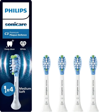 Philips Sonicare Premium Plaque Defense HX9044/87 Weiß (4 Stück)