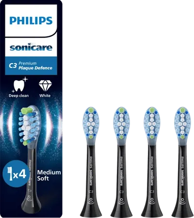 Philips Sonicare Premium Plaque Defense HX9044/88 Schwarz (4 Stück)