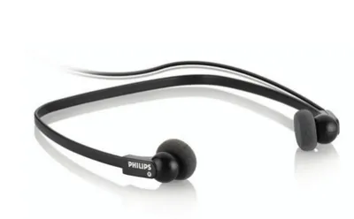 Philips LFH0234 kabelgebundene Kopfhörer 3 m, Unter-Kinn-Trageweise, hochwertige Klangqualität schwarz