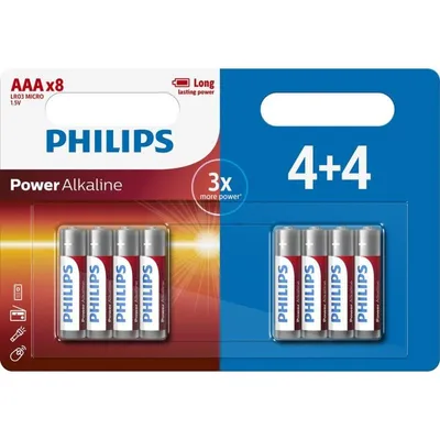 Batterie Philips LR03P8BP/10 AAA Alkaline 1,5 V 8 Stück blisterfrei