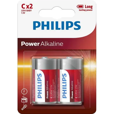 Philips Power Alkaline LR14P2B/10 Haushaltsbatterie Einwegbatterie C Alkali