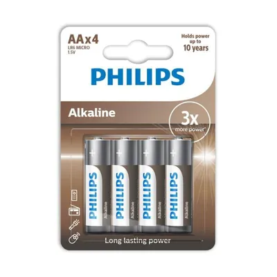 Batterie Philips LR6A4B/10 AA Alkaline 1,5 V 4 Stück Blister