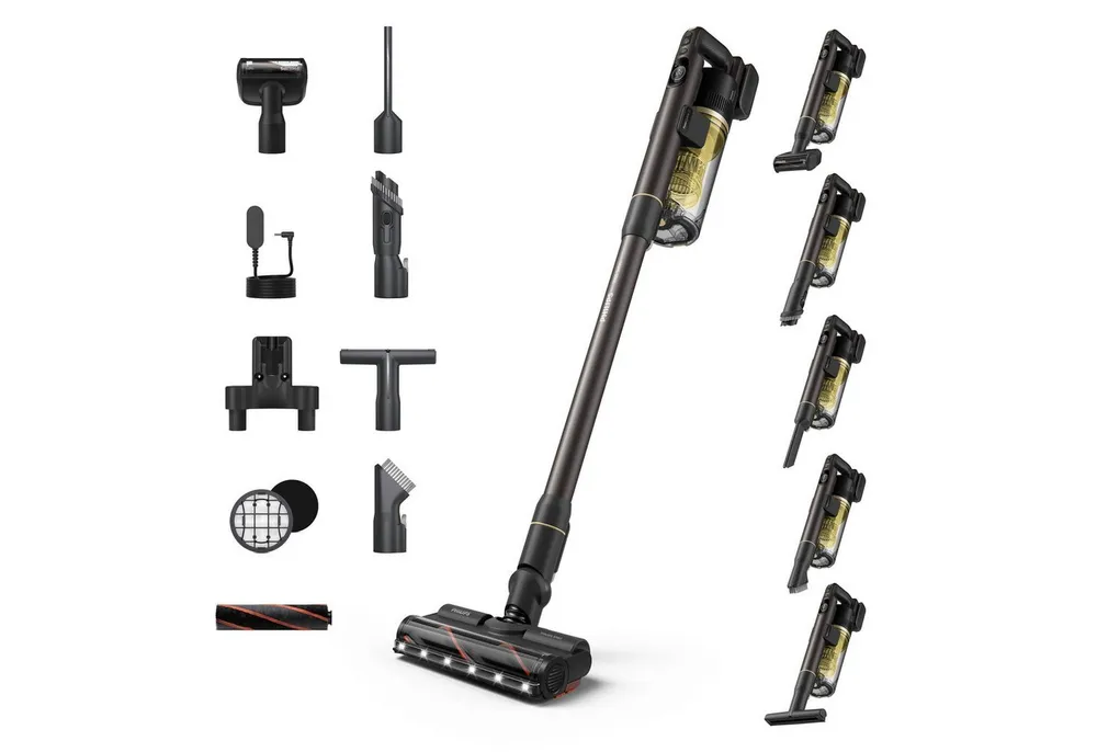 Philips Akku-Hand-und Stielstaubsauger XC7067/01 7000 Series SpeedPro Max Advanced "Pet", 56,7 W, beutellos, mit bis zu 80 Minuten Laufzeit und Bodendüse mit Anti-Haarverwicklung