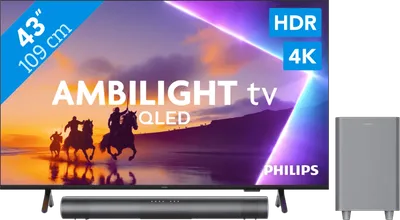 Philips Ambilight 43 Zoll PUS8500 QLED 4K (2025) + Philips TAB6100