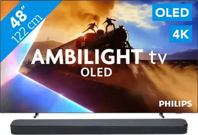 Philips Ambilight 48 Zoll OLED760 4K (2025) + JBL Bar 300 M2 Schwarz
