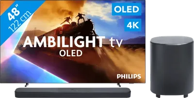 Philips Ambilight 48 Zoll OLED760 4K (2025) + JBL Bar 500 M2 Schwarz