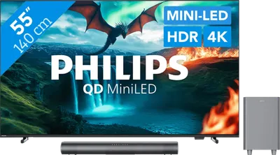 Philips Ambilight 55 Zoll MLED810 4K (2025) + Philips TAB6100