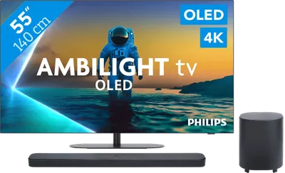 Philips Ambilight 55 Zoll OLED810 4K (2025) + JBL Bar 500 M2 Schwarz
