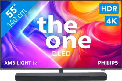 Philips Ambilight 55 Zoll PUS9000 QLED 4K (2025) + JBL Bar 300 M2 Schwarz