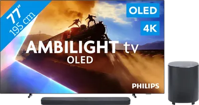 Philips Ambilight 77 Zoll OLED760 4K (2025) + JBL Bar 500 M2 Schwarz