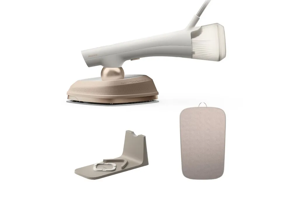 Philips Dampfbügeleisen GC213/10 OneTurn 2-in-1 Bügeleisen & Steamer, StyleMat & Dock inkl., 1800 W, SteamGlide Plus, 200ml Wasserbehälter und 90 g Dampfstoß