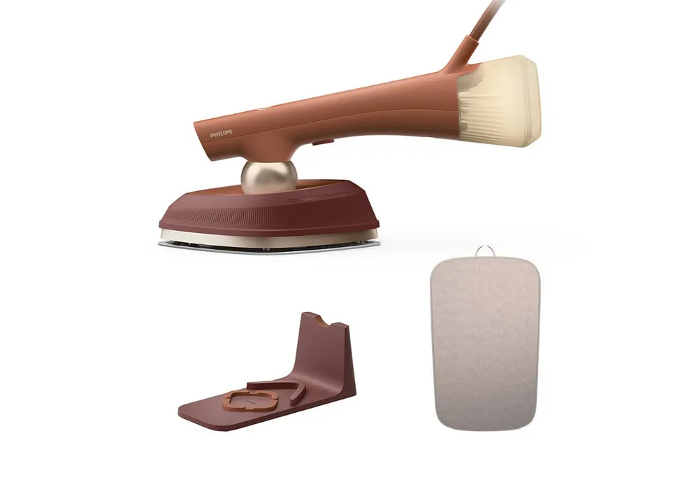 Philips Dampfbügeleisen GC213/10 OneTurn 2-in-1 Bügeleisen & Steamer, StyleMat & Dock inkl., 1800 W, SteamGlide Plus, 200ml Wasserbehälter und 90 g Dampfstoß