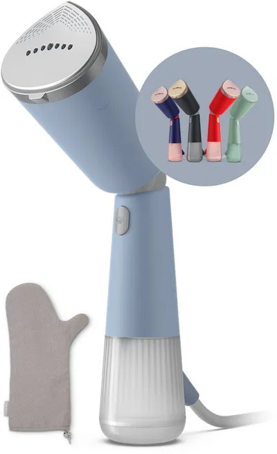 Philips Dampfbürste STH5020 "Styler", 120 ml abnehmbarer Wassertank, Metallplatte, 1400 W, Steamer im schlanken Design, 2-in-1 Handschuh und Tasche inkl.