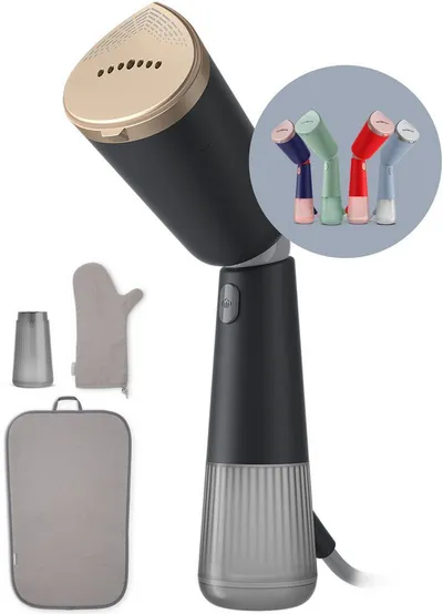 Philips Dampfbürste STH5030 "Styler", 120 ml und 200 ml Wassertank, Metallplatte, 1400 W, Steamer im schlanken Design, 2-in-1 Handschuh, Tasche, Stylemat inkl.