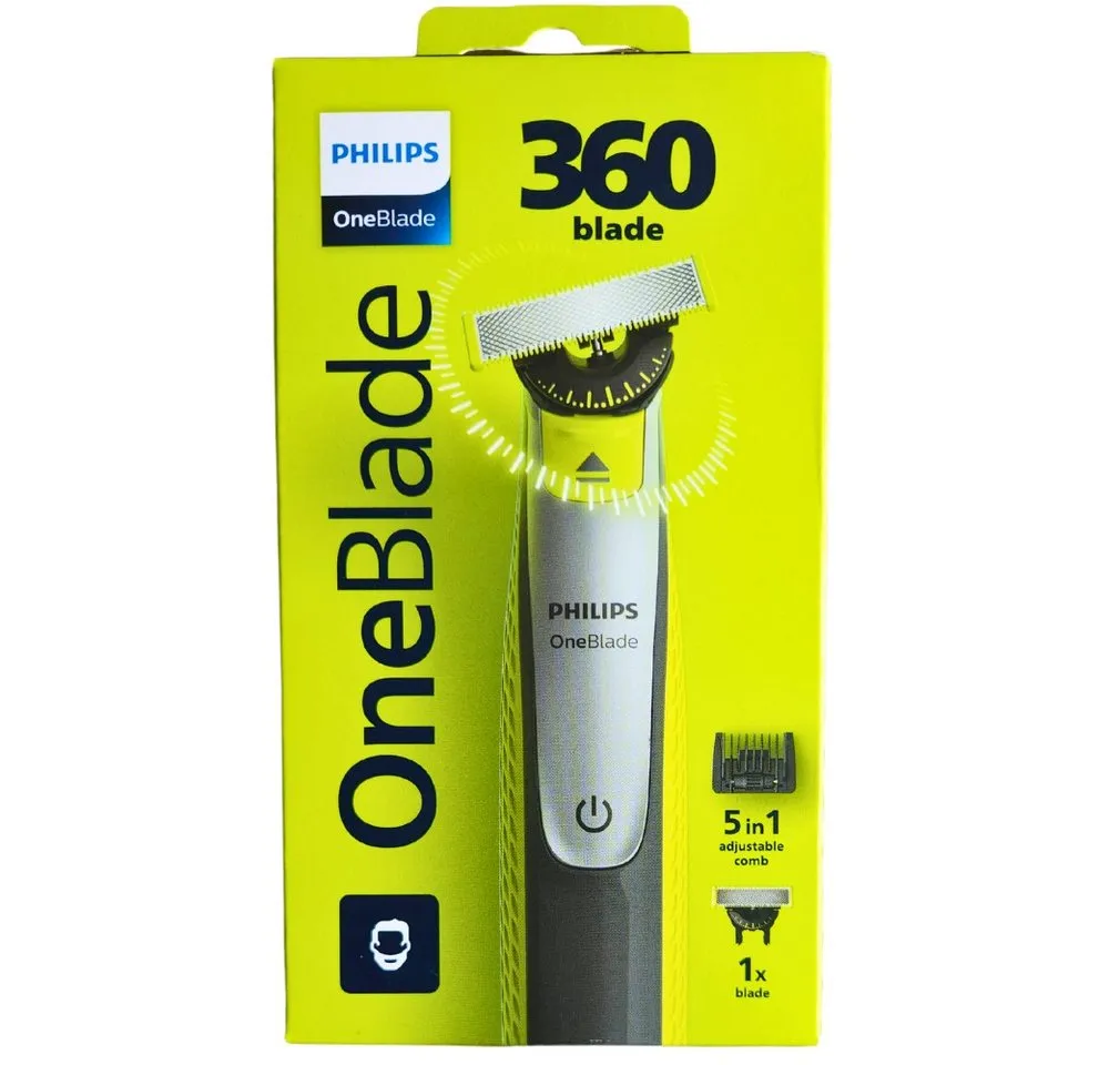 Philips Elektrorasierer OneBlade 360 - 5 in 1 - QP2734/23, Aufsätze: 1, Nass und trocken einsetzbar