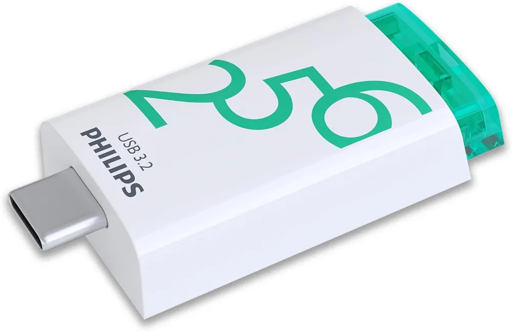 Philips Flash Drive Click 256GB USB-C 3.2 Gen 1 USB-Stick (USB 3.2, Lesegeschwindigkeit 120 MB/s)