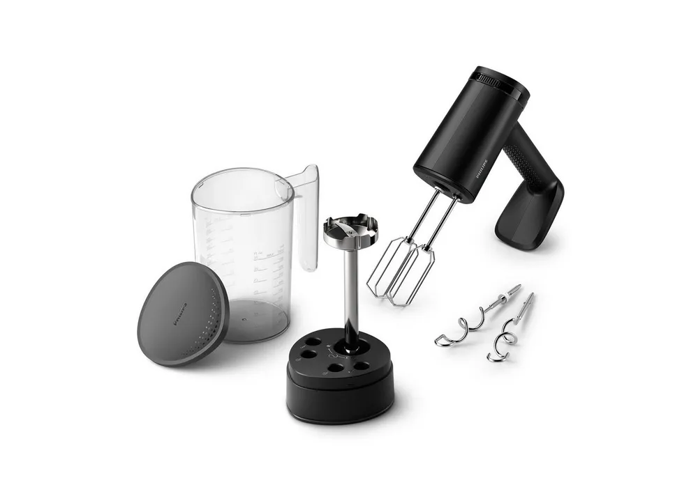 Philips Handmixer HR3781/10 5000 Series, 500 W, mit Anti-Spritz-Design und Becher zur intelligenten Aufbewahrung