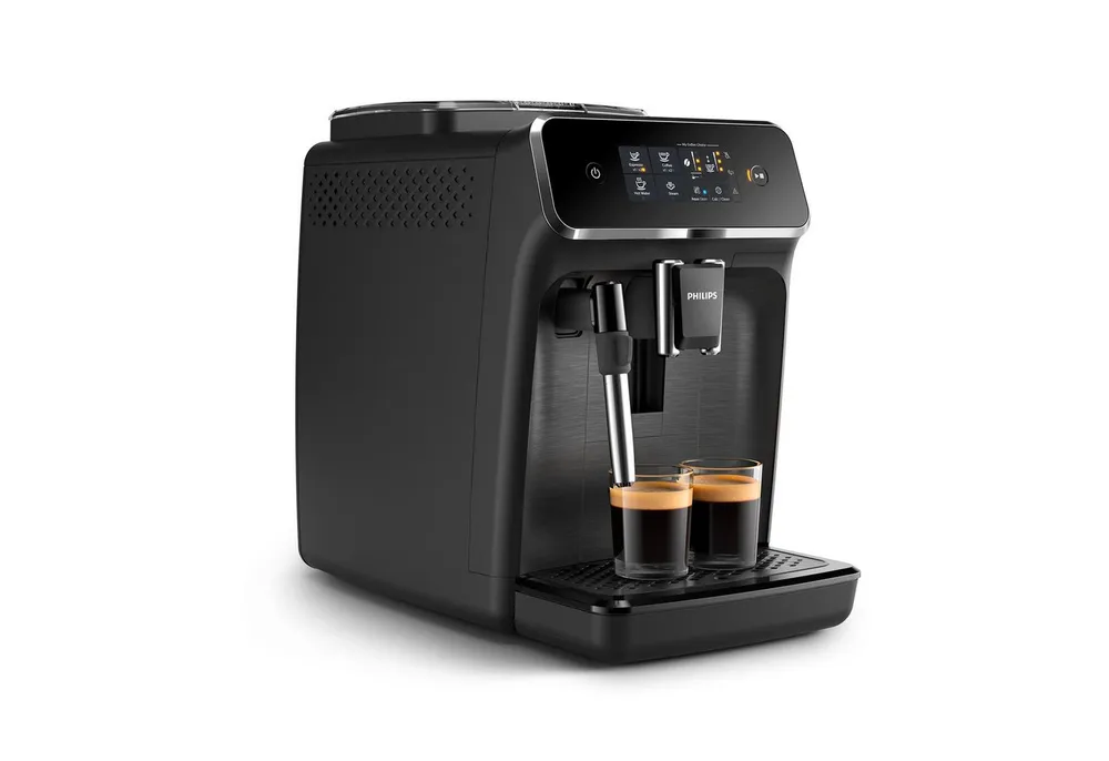 Philips Kaffeevollautomat EP2220/10 2200 Serie, 2 Kaffeespezialitäten, Panarello Milchschäumer, anpassbarer Aromastärke