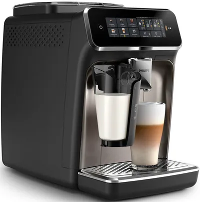 Philips Kaffeevollautomat EP3347/90 3300 Series, 6 Getränke (heiß oder eisgekühlt), LatteGo-Milchsystem, SilentBrew Technologie