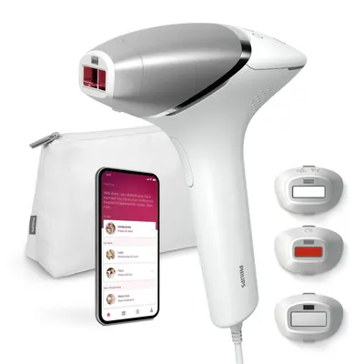 Philips Lumea IPL Epilierer Series 8000 SenseIQ 450.000 Schüsse Silber Weiß