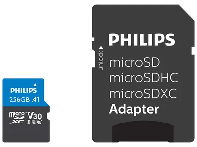 Philips MicroSDXC Card 256GB Class 10 UHS-I U3 incl. Micro SD-Karte