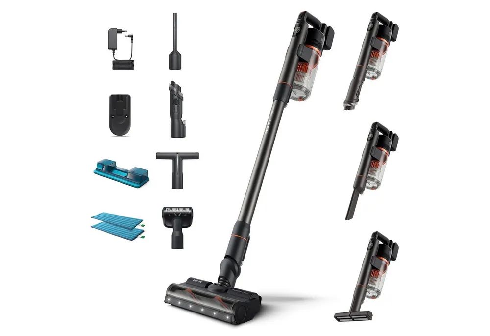 Philips Nass-Trocken-Akkusauger XC7055/01 Aqua 7000 Series „Multitalent“, 0 W, beutellos, mit bis zu 80 Minuten Laufzeit und aufsteckbarem Aqua-Modul