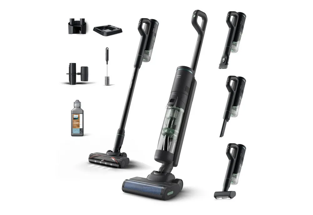 Philips Nass-Trocken-Sauger AquaTrio Cordless 7000 Series XW7263/11, 48,6 W, 3-in-1-Reinigungslösung, mit automatischem Reinigungssystem