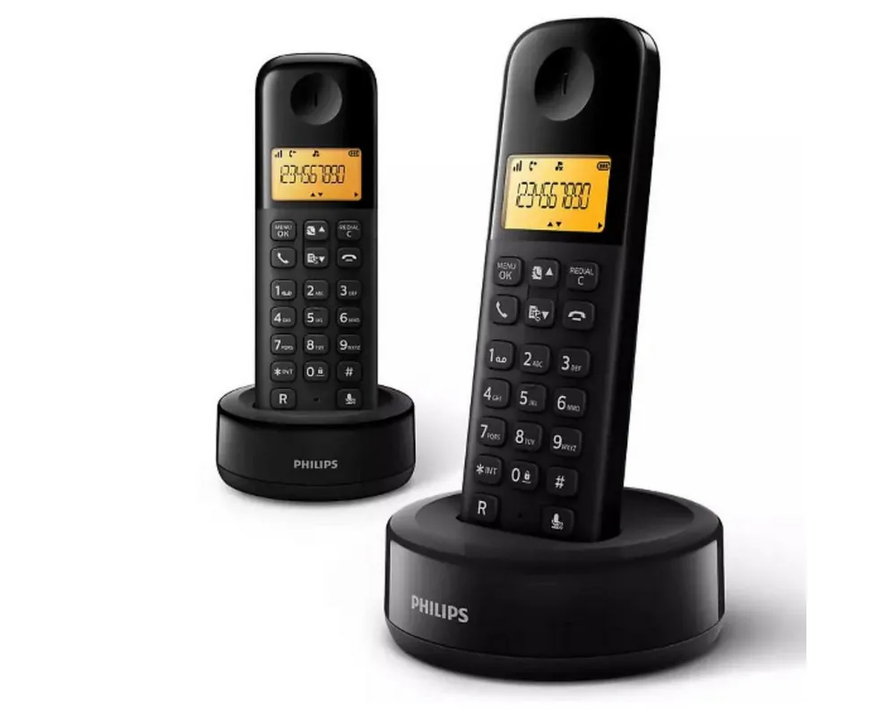 Philips Philips D160 Schnurlos Telefon Duo - Telefon Festnetz Schnurloses DECT-Telefon
