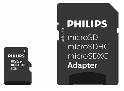 Philips Philips Micro SDHC Karte 8GB Speicherkarte UHS-I U1 Class 10 Speicherkarte